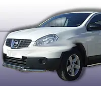 Nissan Qashqai 2010 Передний двойной ус 60 на 42мм ST014 AUC Передние защиты Ниссан Кашкай