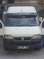 Козирок на лобове скло (чорний глянець, 5 мм) Fiat Ducato 1995-2006 рр. AUC Фіат Дукато, фото 2