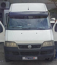 Козирок на лобове скло (чорний глянець, 5 мм) Fiat Ducato 1995-2006 рр. AUC Фіат Дукато, фото 3