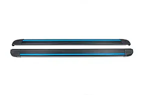 Бічні пороги Maya Blue (2 шт., алюміній) Suzuki Vitara 2015 ⁇  рр. AUC Бічні пороги сузуки Вітара