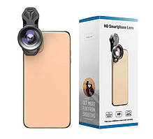 Набір об'єктивів для смартфона HD 2 в 1 (ширококутний 120° + макрооб'єктив 10X) APL-HB5-2IN1WM