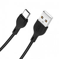 Кабель TYPE-C - USB 2.1A/2м XO NB200 Black