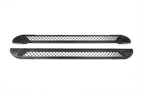 Бічні пороги Vision New Black (2 шт., алюміній) Suzuki Grand Vitara 2005-2014 рр. AUC Бічні пороги сузуки
