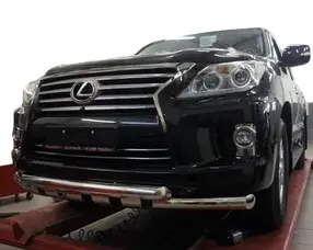 Передній захист Gronder (2008-2015 неірж) Lexus LX570 AUC 450d AUC Кенгурятники Лексус ЛХ 570 450d