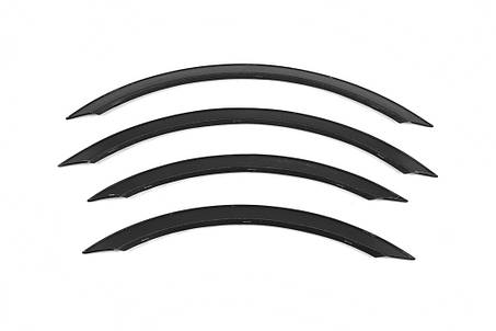 Накладки на арки (4 шт., чорні, неірж) Mercedes Sprinter 2006-2018 рр. AUC Накладки на арки Мерседес Бенц, фото 2