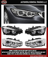 BMW F30 F31 Оптика LED (черная) AUC Передние фары БМВ 3 Серия Ф30/31/34