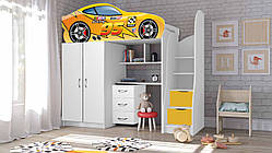 Дитяча кімната ліжко-машинка, безкоштовна доставка