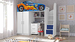 Дитяча кімната ліжко-машинка, безкоштовна доставка