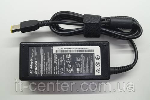 Блок живлення для ноутбука Lenovo 20V, 3.25A, 65W, USB + pin (Square 5 Pin DC Plug), black (без кабелю!), фото 2