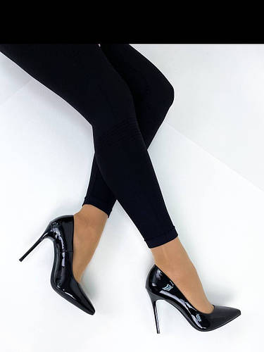 Туфли женские лодочки чёрные лаковые на каблуке 36 37 38 39 40 (ID ...