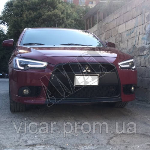 Передние фары LED Mitsubishi Lancer X (2007-2019) - фото 4 - id-p1138828220