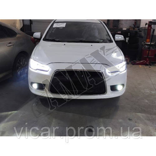 Передние фары LED Mitsubishi Lancer X (2007-2019) - фото 5 - id-p1138828220