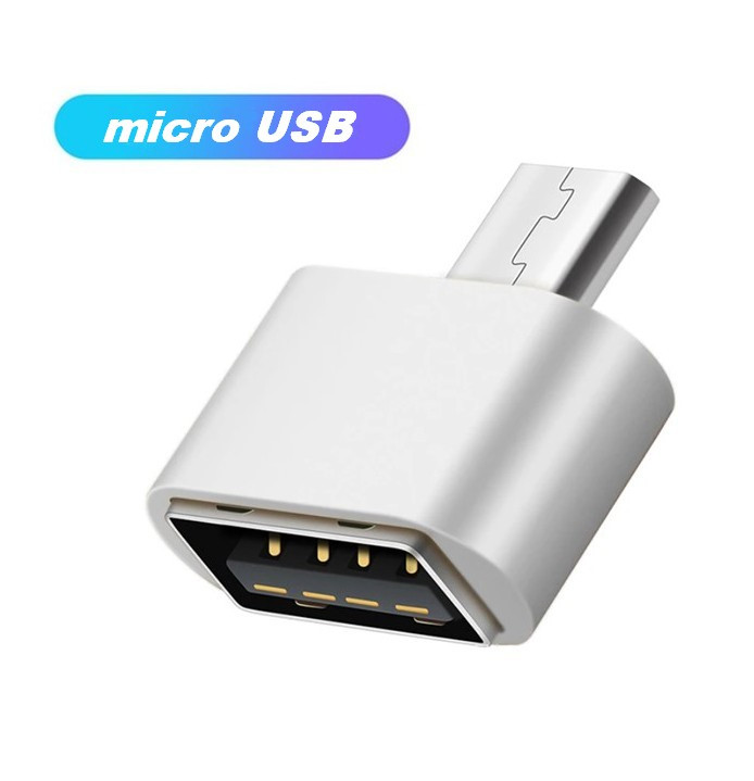 Адаптер перехідник OTG USB Micro USB White, фото 1