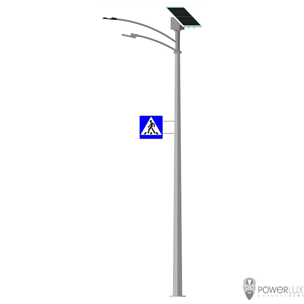 Автономна опора освітлення на сонячній панелі DRIVE 2х50W, фото 1