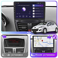 Штатна магнітола Lesko для Peugeot 207 I Рестайлінг 2009-2015 екран 9" 2/32Gb/ Wi-Fi GPS для Пежо Андроїд 7 шт., фото 3