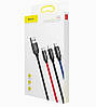 Кабель 3 в 1 Baseus Three Primary Colors CAMLT-BSY01 Micro USB, Lightning, Type-C, 3.5A, 1.2 м, чорний, фото 8