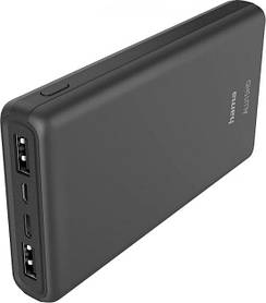 Акумулятор зовнішній Hama ALU15HD 15000 mAh Anthracite (00201655)