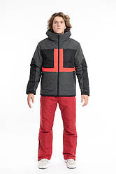 Куртка лыжная мужская Just Play сірий з червоним (B1352-red) - L