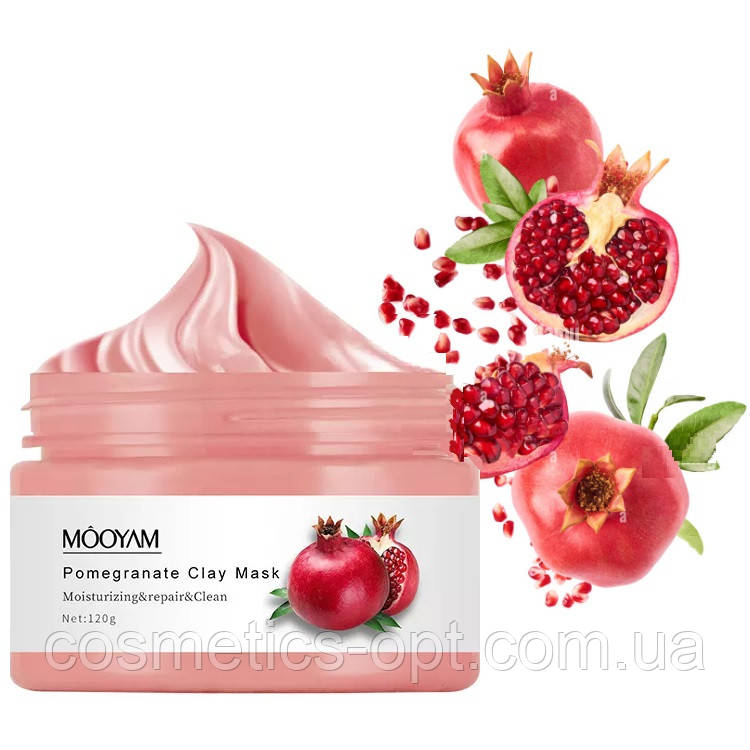 Глиняна маска із гранатом MOOYAM RED POMEGRANATE DEAD SEA MUD MASK, 120 g