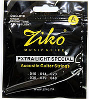 Струны Ziko DAG-010 Copper 10-48 Extra Light