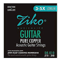 Струны Ziko DR-010 Pure Copper 10-48 Extra Light