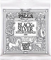 Струны Ernie Ball 2406 Ernesto Palla 28-42 Classical Black & Silver Nylon