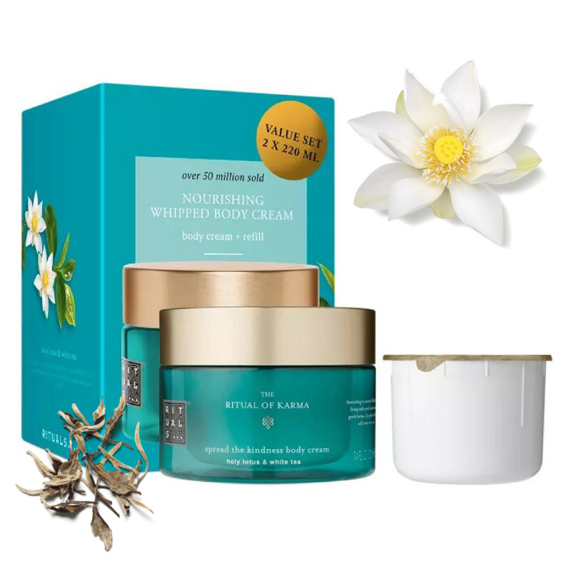 Rituals  Крем для тіла та набір для поповнення запасу,  Karma Body Cream and Refill Pack, Нідерланди