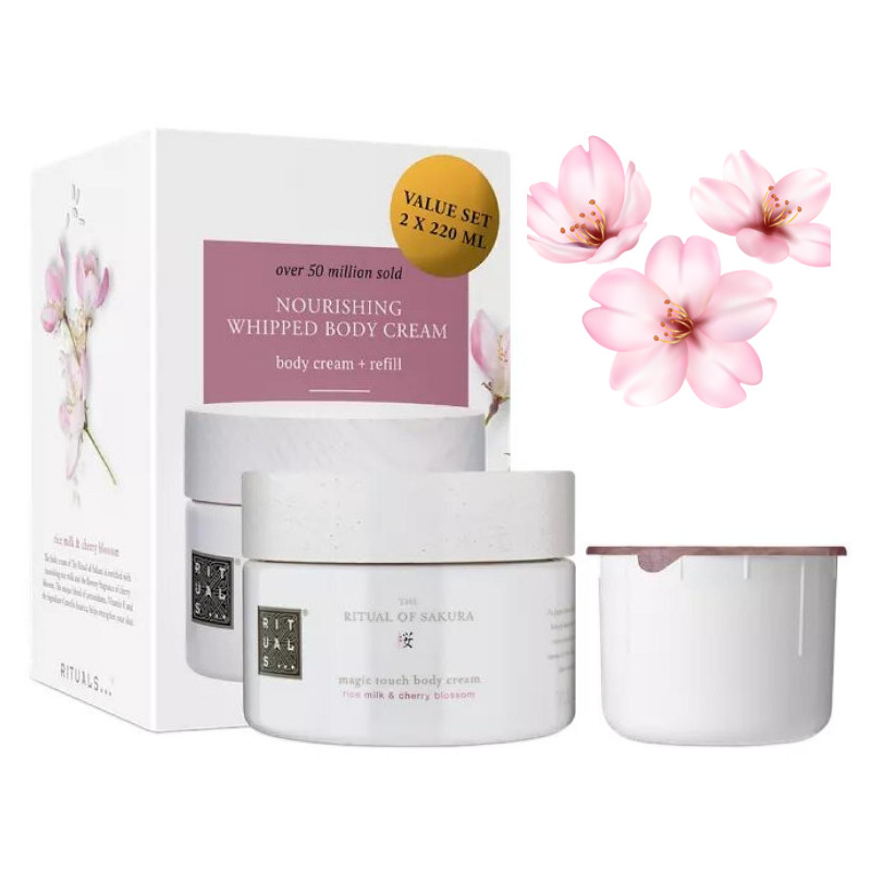 Rituals Крем для тіла та набір для поповнення запасу, Sakura Body Cream and Refill Pack, Нідерланди