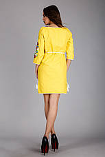 Яскраво - жовте вишите жіноче вбрання на оленці, фото 3