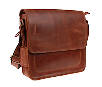 Женская кожаная сумка клатч кросс-боди через плечо из натуральной кожи светло-коричневая