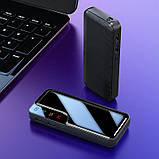 Power bank Зовнішній акумулятор Портативна зарядка 2USB+LED ліхтар Різні кольори, фото 3