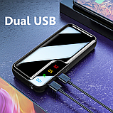 Power bank Зовнішній акумулятор Портативна зарядка 2USB+LED ліхтар Різні кольори, фото 6