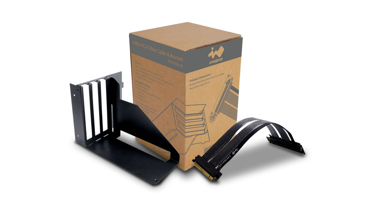 InWin Riser Cable PCI-E 4.0 & Bracket (IW-PCIE4-25-BRACKET)