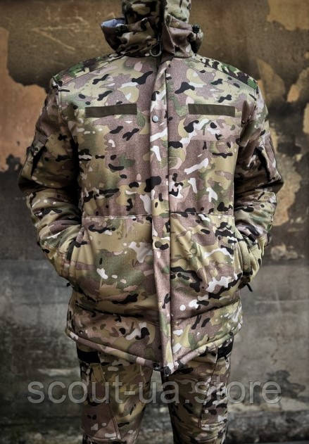 Професійна зимова тактична куртка М65 до -30С, level 7 ECWCS SoftShell, колір мультикам, фото 1
