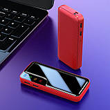 Power bank Зовнішній акумулятор Портативна зарядка 2USB+LED ліхтар Різні кольори, фото 5