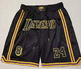 Чорні Баскетбольні шорти Браянт Кобі 8/25 Лейкерс Legend Just Don Lakers NBA