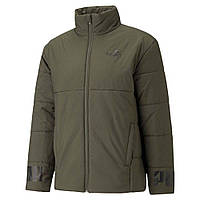 Куртка спортивная мужская Puma Essentials Padded Jacket 587689 44 (зеленая, зима, водонепроницаемая, пума)