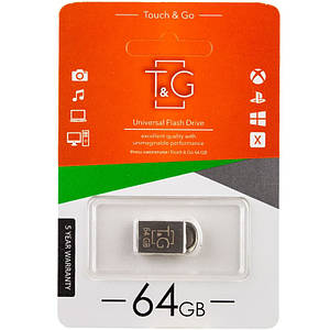 Флеш-драйв USB Flash Drive T&G 107 Metal Series 64GB Срібний
