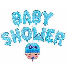 Повітряні кулі "Baby shower boy" висота - 38 см, набір - 11 шт.