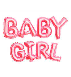 Повітряні кулі "Baby girl" висота - 28 см, довжина 120 см