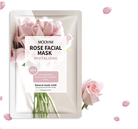 Тканевая маска с розой для оживления кожи MOOYAM Rose Facial Mask Revitalazing