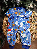 Детское кигуруми, пижама комбинезон для детей, спальник махровий 80