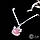 Ланцюжок із кулоном Підвіска "KITTY" Рожевий опал 925 проби No7 EGYPT SILVER, фото 2