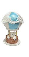 Сахарный декор для украшения торта набор Мишка на воздушном шаре голубой, фигурки из мастики для декора торта