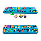 Логіка-вкладиші "Цифри-геометричні фігури" Bambi 555, фото 3