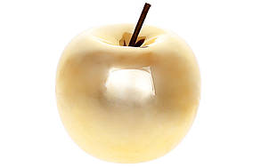Яблуко декоративне керамічне 13см, колір - золото - 2 шт УПАКОВКА ТОВАР ВІД ВИРОБНИКА