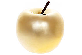 Яблуко декоративне керамічне 11см, колір - золото - 4 шт УПАКОВКА ТОВАР ВІД ВИРОБНИКА