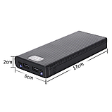 Powerbank 2 USB 8x18650 IN: Type-C+Micro USB/корпус Повербанка з ліхтариком чорний без батарей, фото 4
