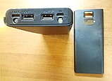 Powerbank 2 USB 8x18650 IN: Type-C+Micro USB/корпус Повербанка з ліхтариком чорний без батарей, фото 5