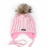 Зимняя шапка для девочки, розовая